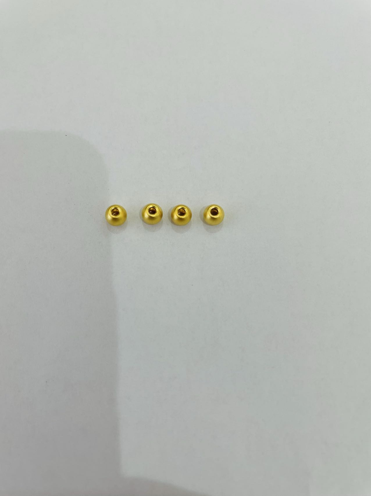 老庙足金小金珠编绳吊坠