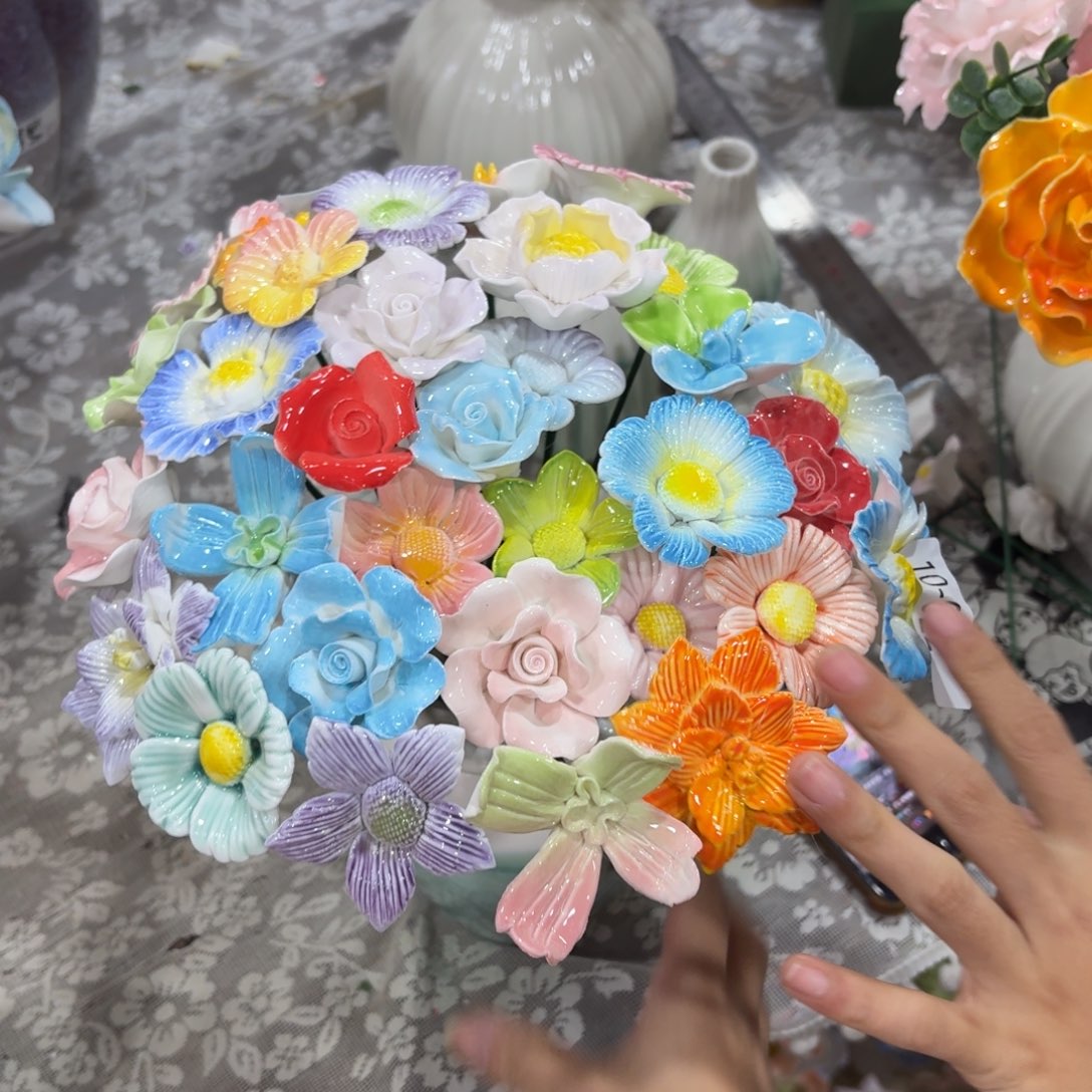 1022 陶瓷花拍满20元发货请勿随意退款