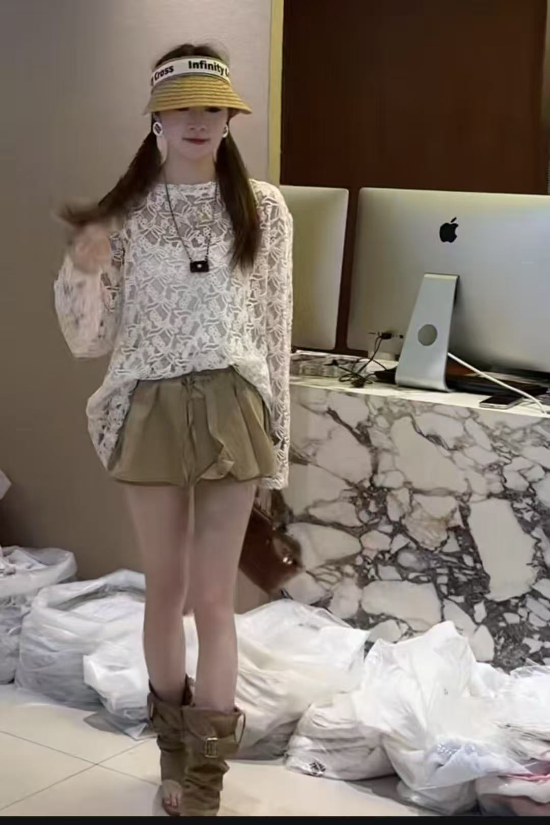 迷裳女装秒单欧货韩货工装裤气质休闲百搭宽松