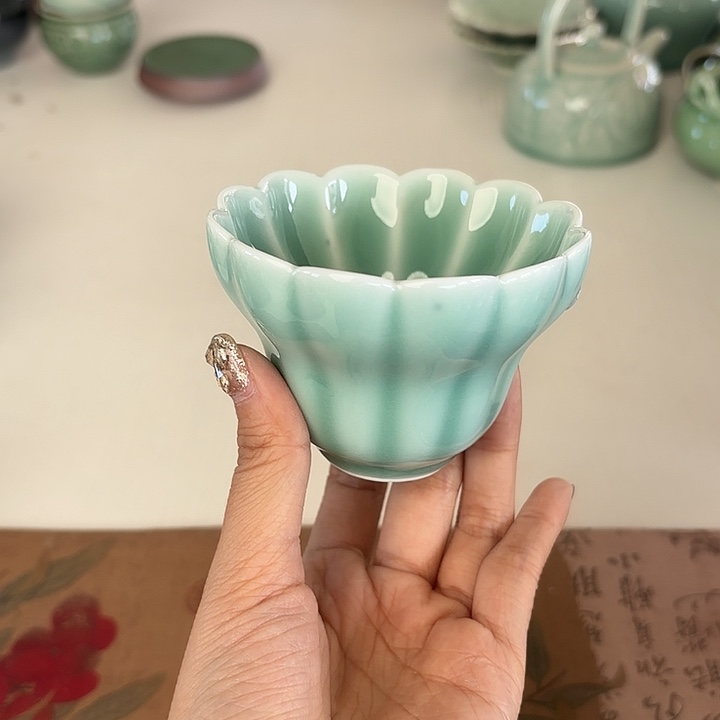 龙泉云间青瓷小米茶器