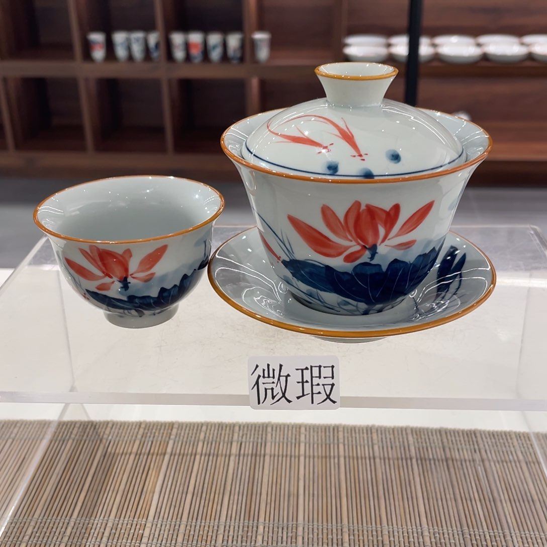 微瑕釉下彩纯手绘