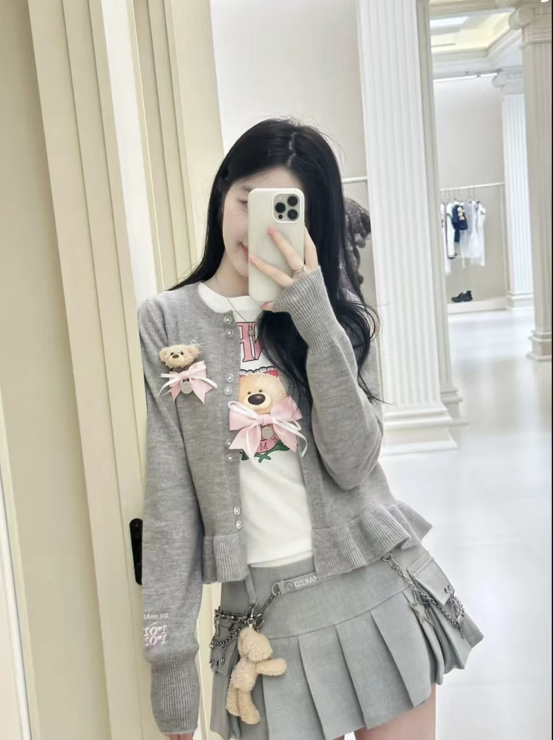 【花飞碟舞】2025早秋新款蝴蝶结短款时尚百搭长袖外套女（194）