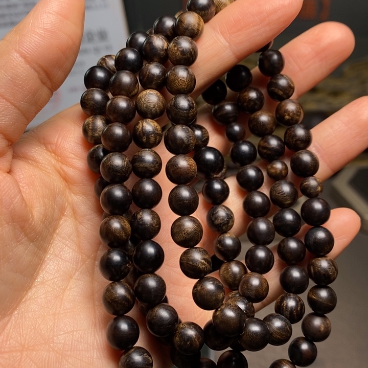 手串沉香越南芽庄白棋楠瘤疤0.8×108