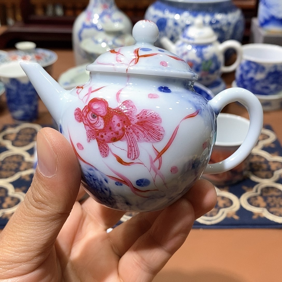 瓷片景德镇旭日堂老茶花