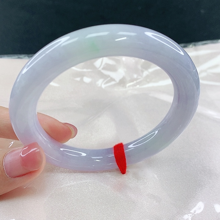 翡翠未镶嵌手镯圈56，04195