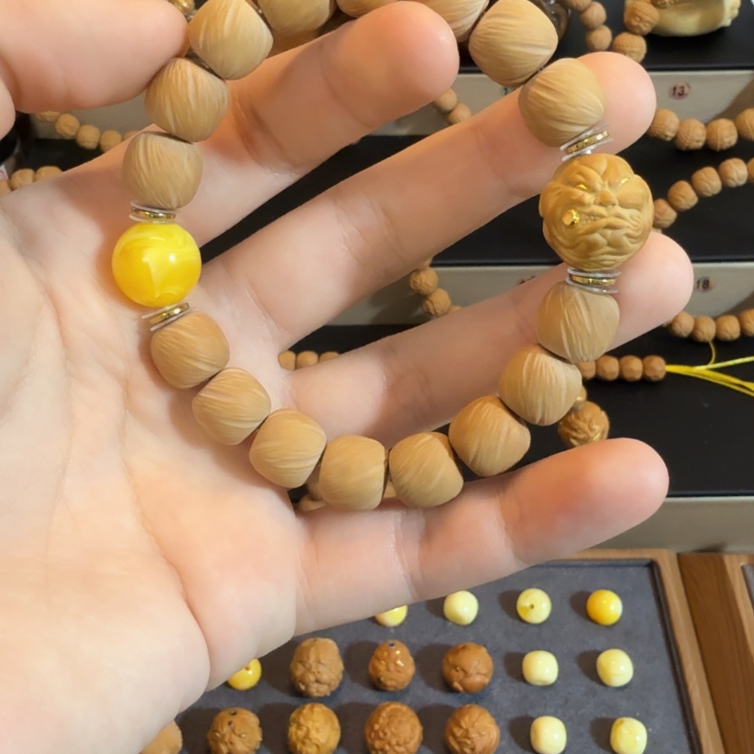 猴头核桃吊坠24k烟鬼一套