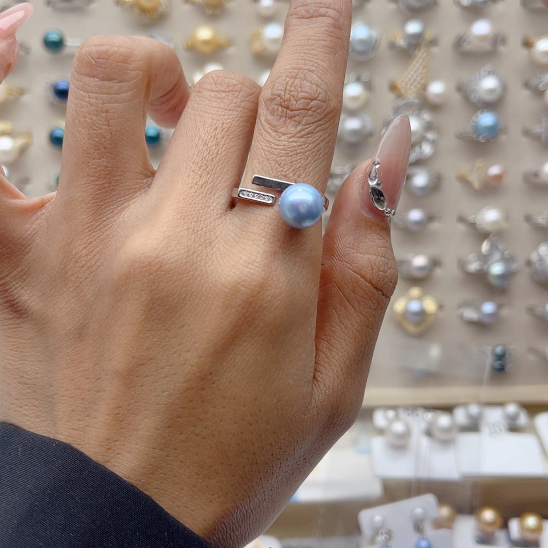 戒指14K金镶嵌淡水珍珠