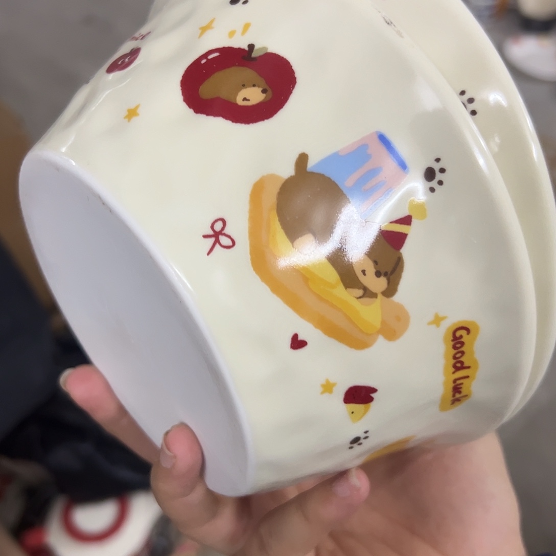 陶微瑕七寸熊汤碗一个