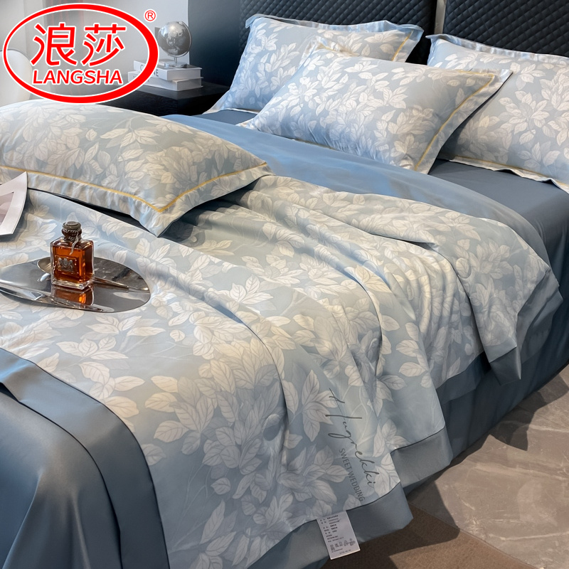 浪莎轻奢冰丝夏凉被可机洗凉感被单人春秋被芯可水洗薄款空调被子商品图