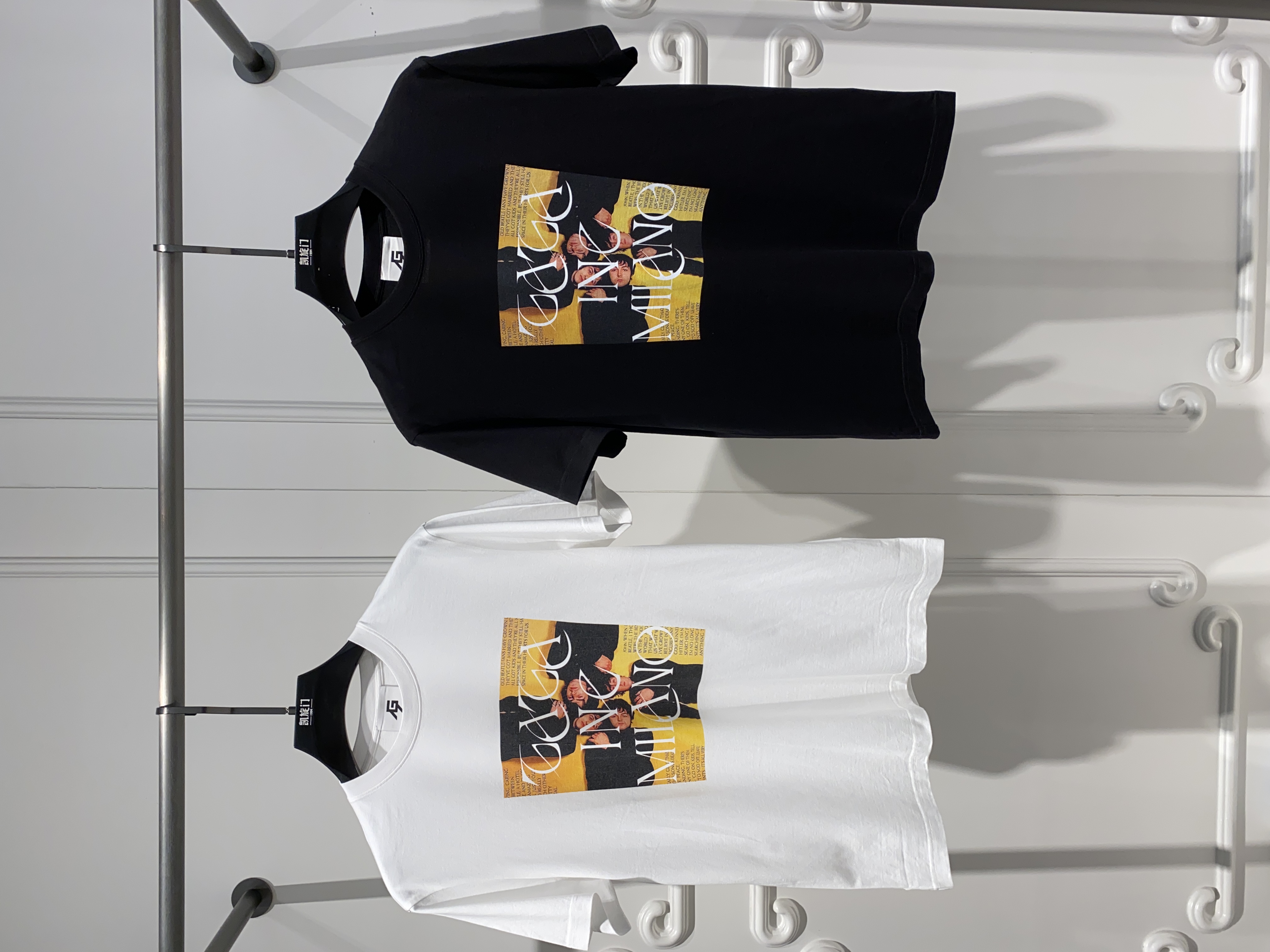 【意大利GaGa】夏季新款男士字母印花时尚休闲百搭t恤衫圆领短袖