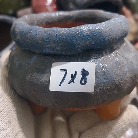 红陶粗陶花盆手工