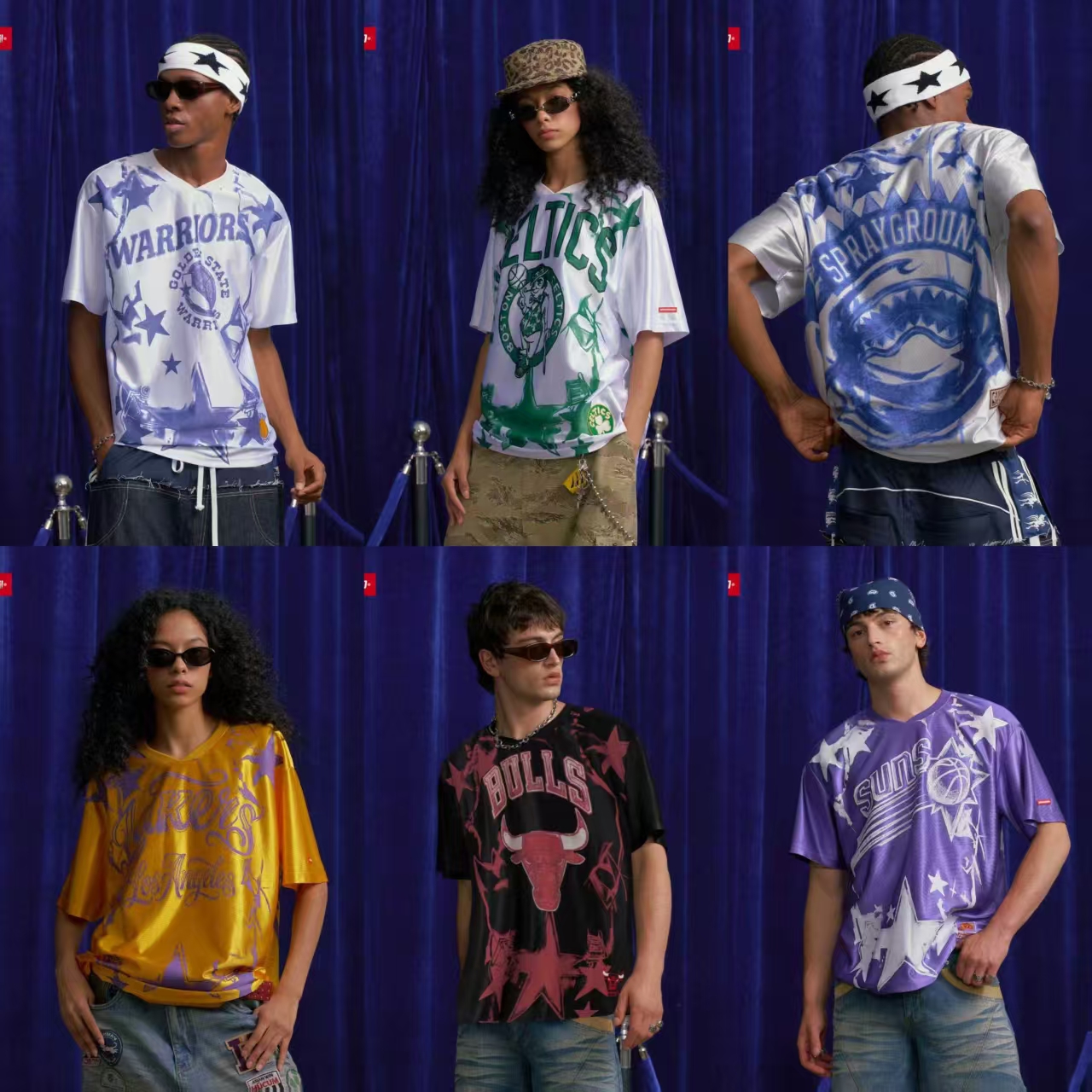 SPRAYGROUND I NBA HWC联名系列鲨鱼嘴短袖T恤复古JM 合集