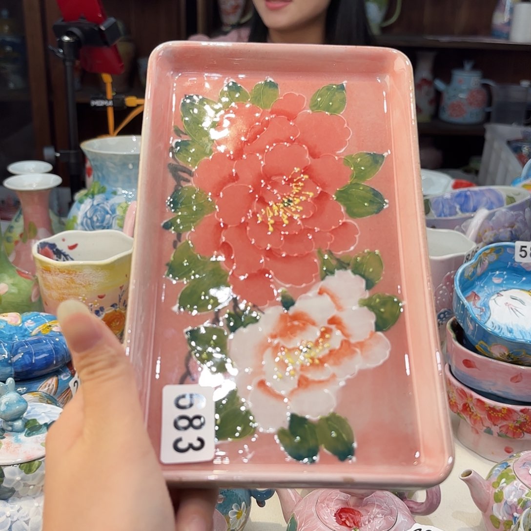 瓷片景德镇手绘高温釉下彩陶瓷茶具