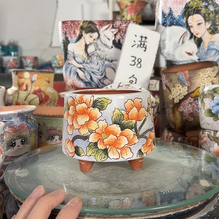景德镇手绘花盆性价比超高