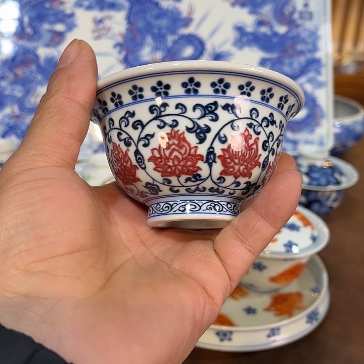 大***）錡镇堂手工手绘压手杯