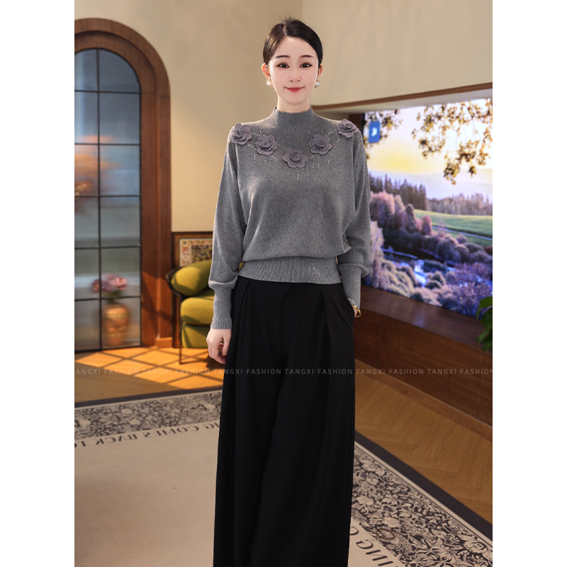 2026秋冬季新款爆款【QQ-1274JR】含绵羊毛老钱风软糯打底针织毛衣