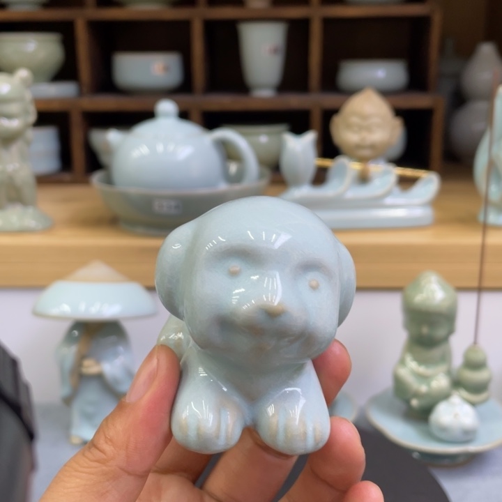 杯子微瑕天青茶宠