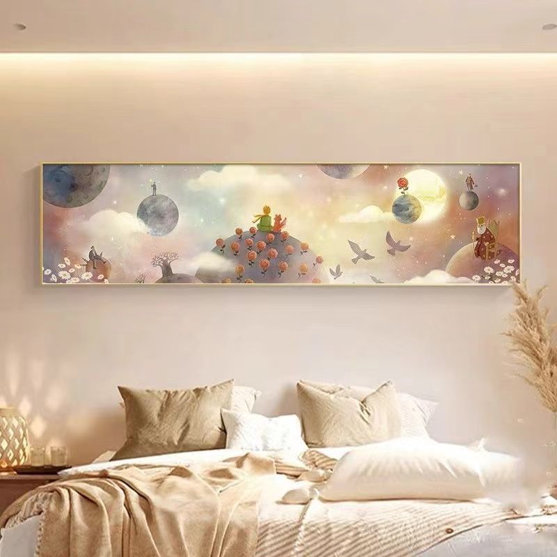 小王子卡通卧室装饰画房床头挂画系背景墙壁画