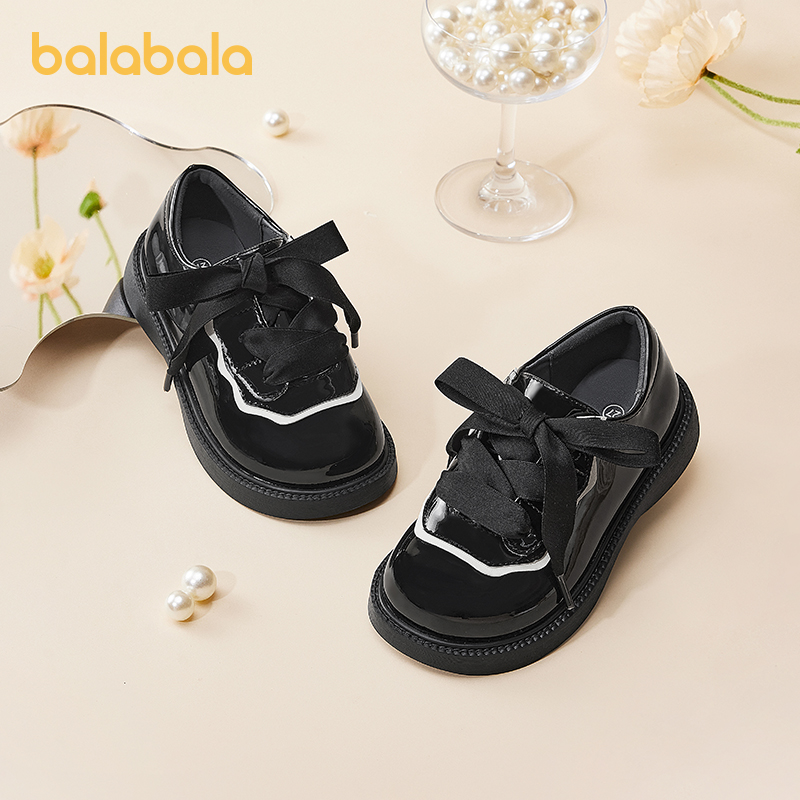 巴拉巴拉童鞋儿童小皮鞋公主鞋女童鞋子舒适秋冬新款乐福鞋英伦风