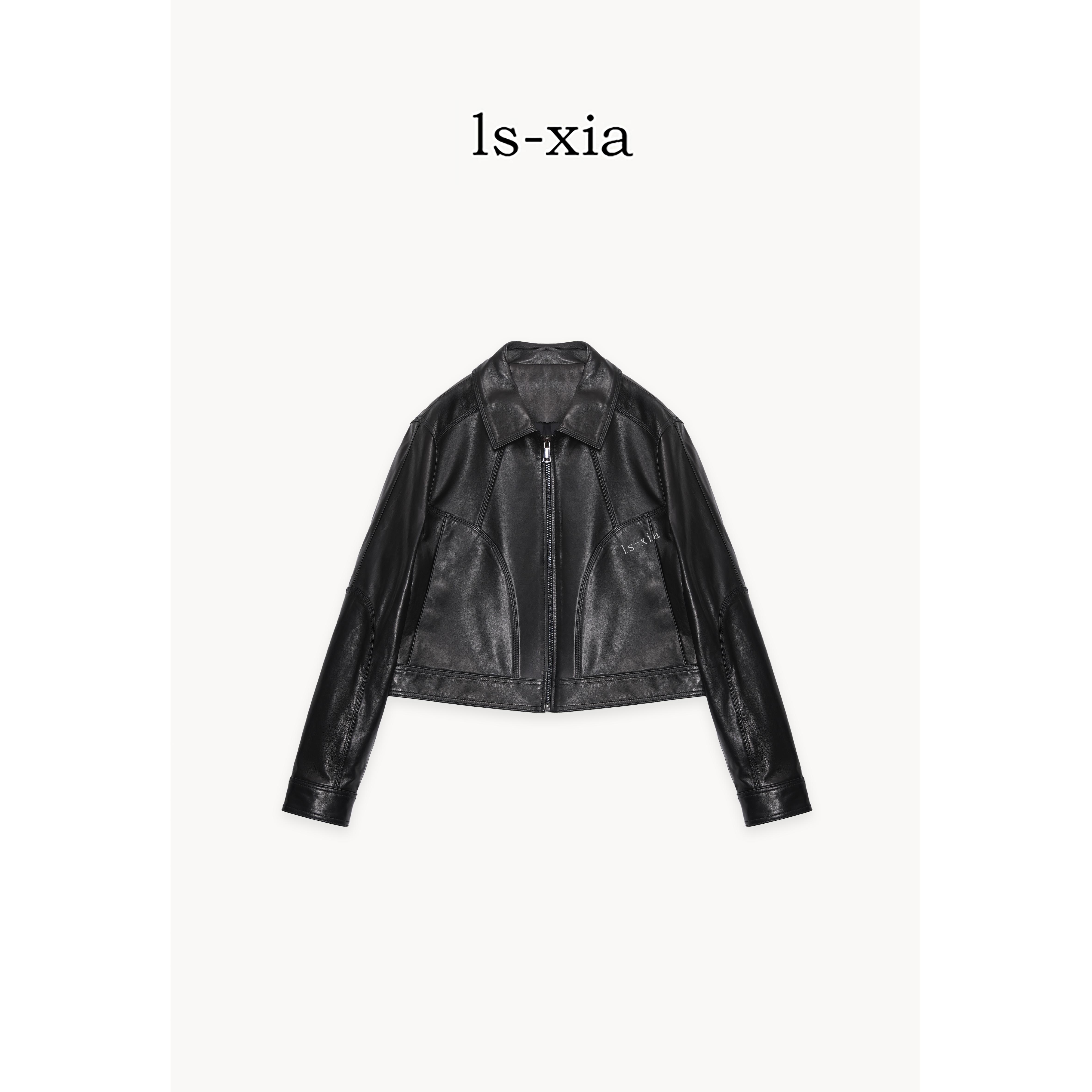 【隐格】欧若风100%羊皮柔软显瘦时尚气质单排拉链皮衣新品上新
