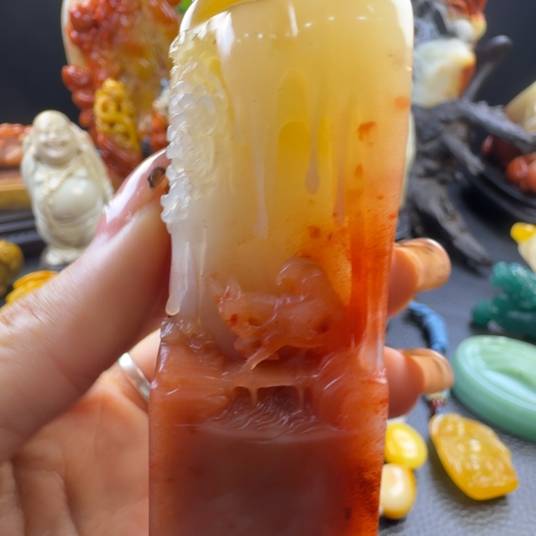 风***合寿山石印石精品印章踏雪寻梅