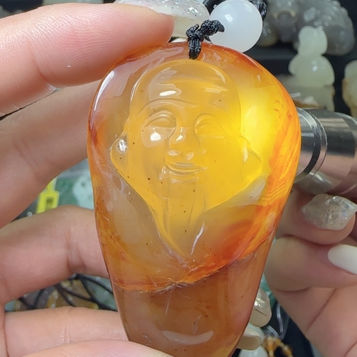 玛瑙/玉髓合金手把件