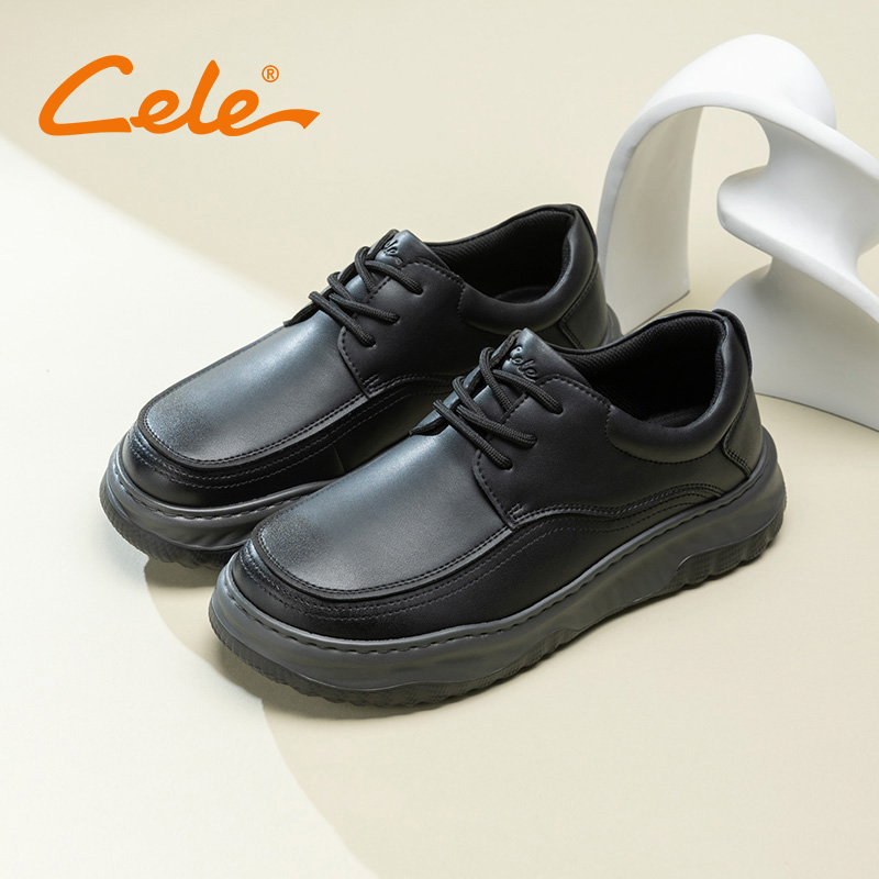 Cele策乐休闲皮鞋男2025秋季真皮百搭软底日常通勤舒适中年爸爸鞋