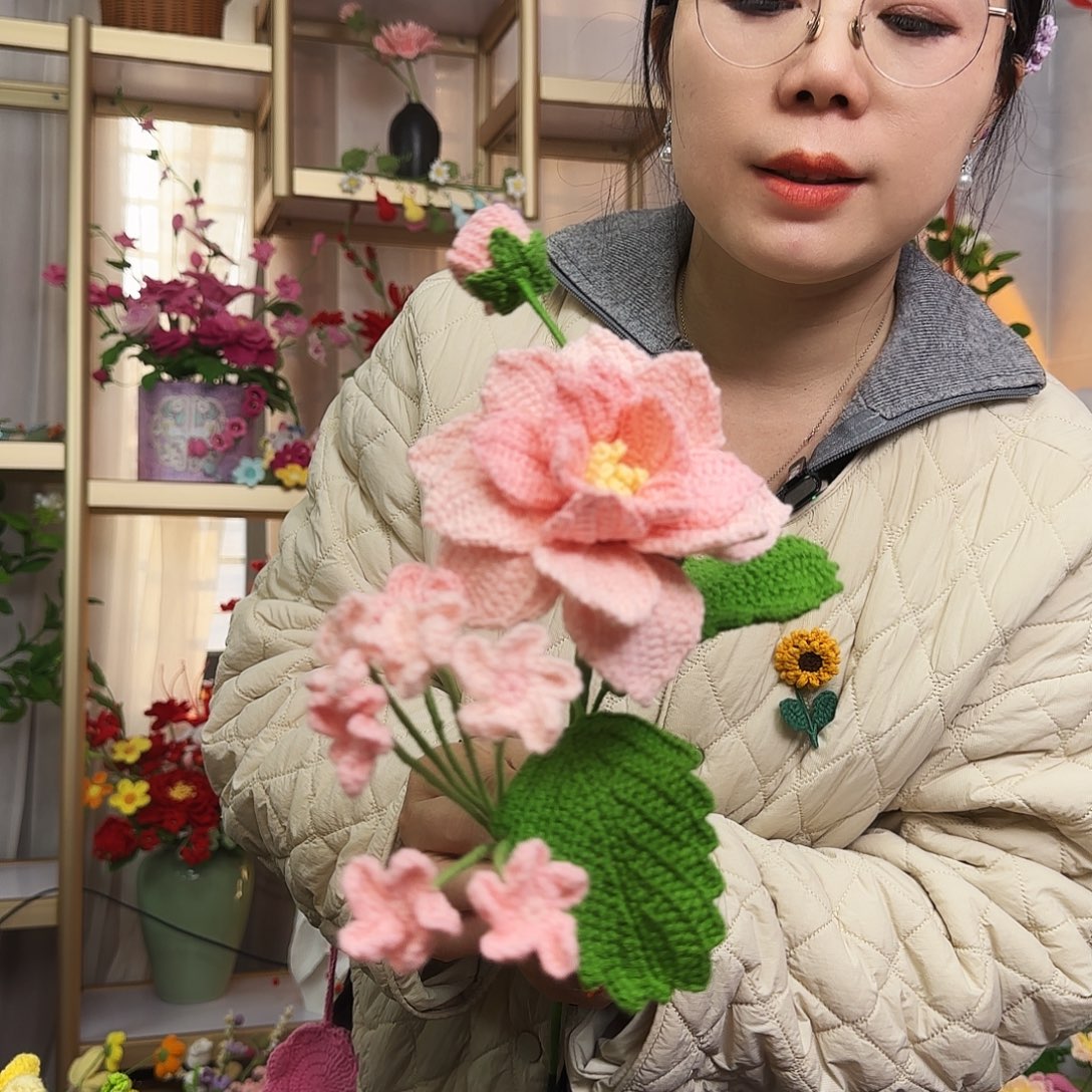 手工钩织设计花束