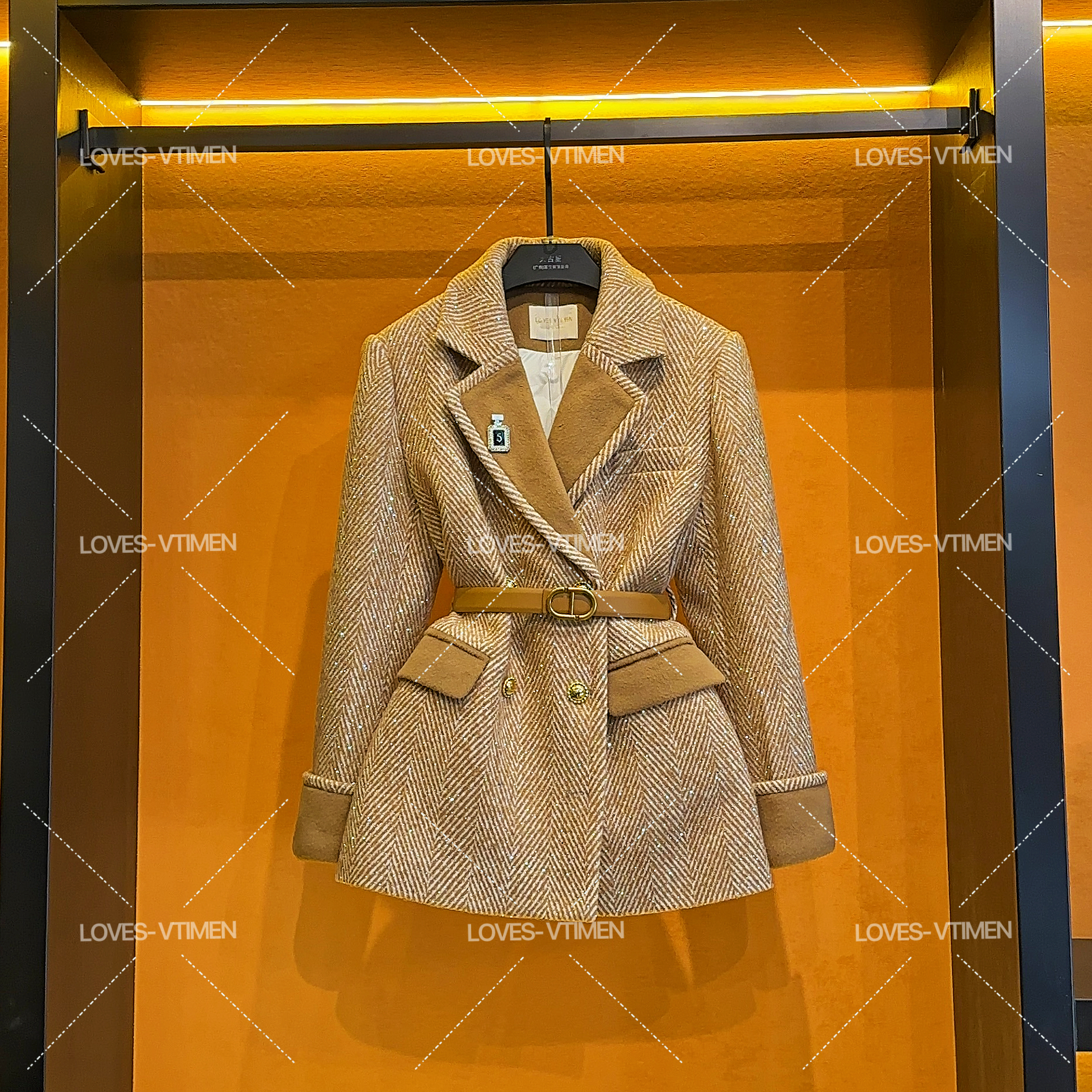 【宠粉价】白鸭绒羽绒服设计师轻奢气质西装外套LOVES-A1523