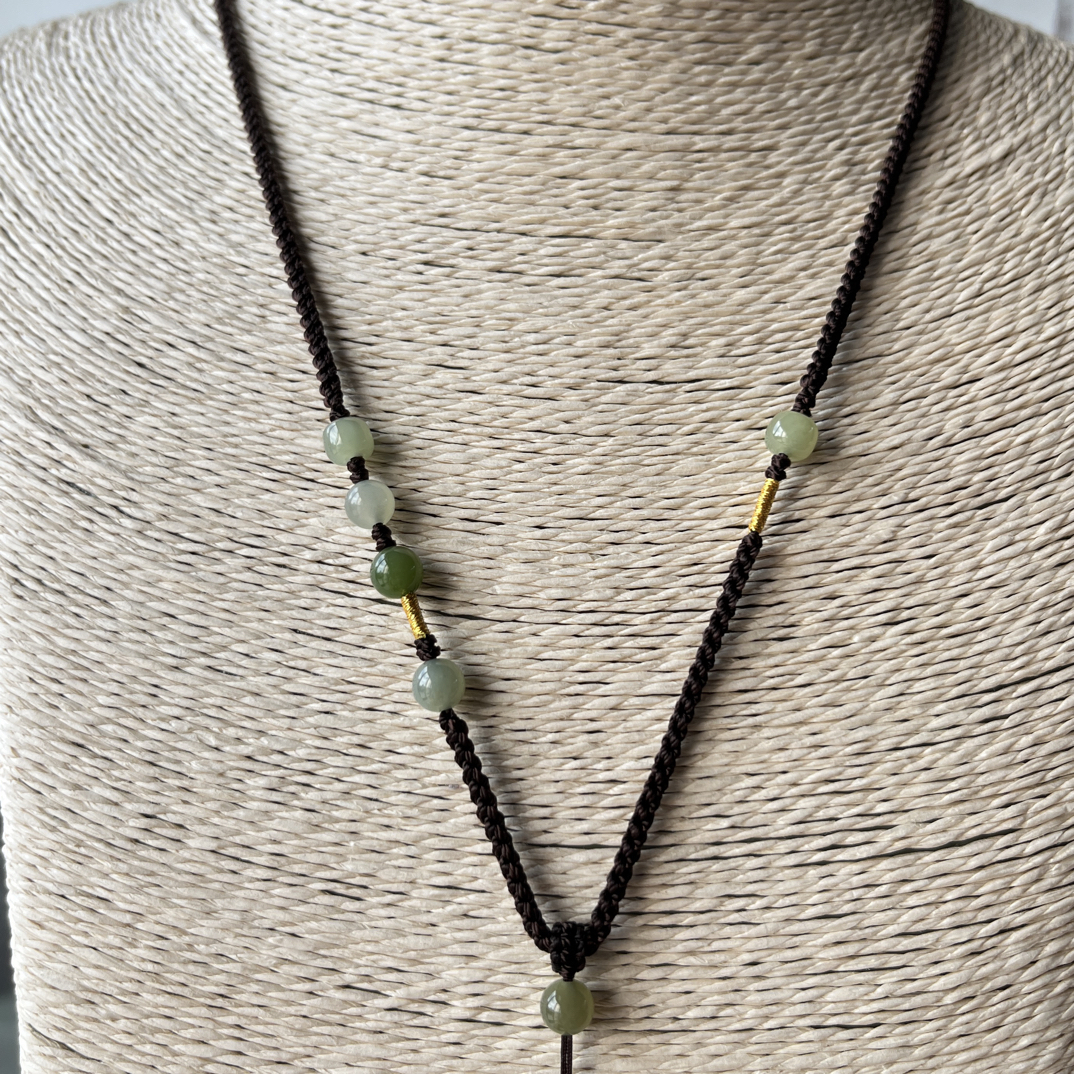 纯手工编织天然玉珠挂坠绳 项链绳  绳子粗2.0-2.5  调拉款