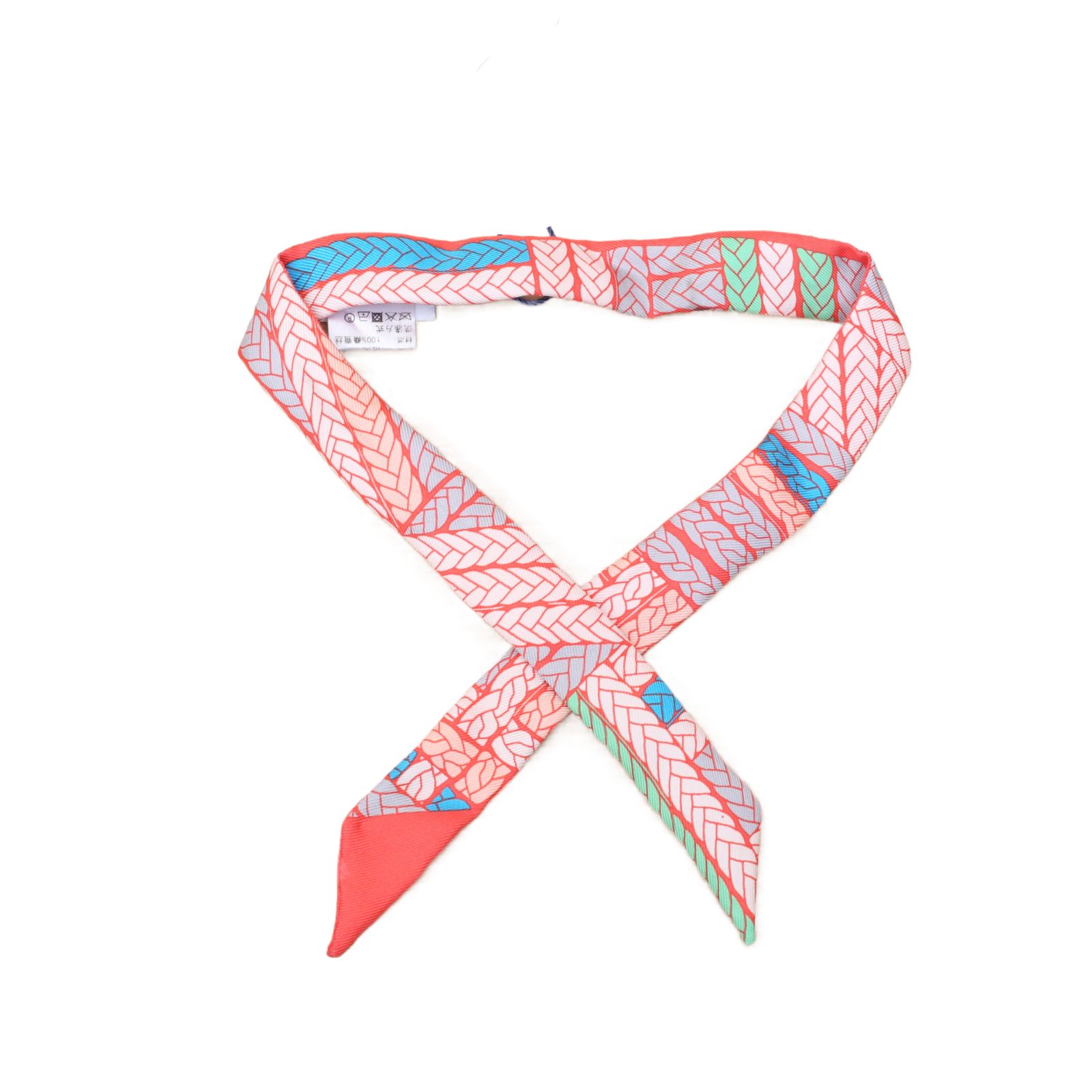 99新 Hermes/爱马仕 【念念特价】印花 桑蚕丝 Twilly 迷你 丝巾