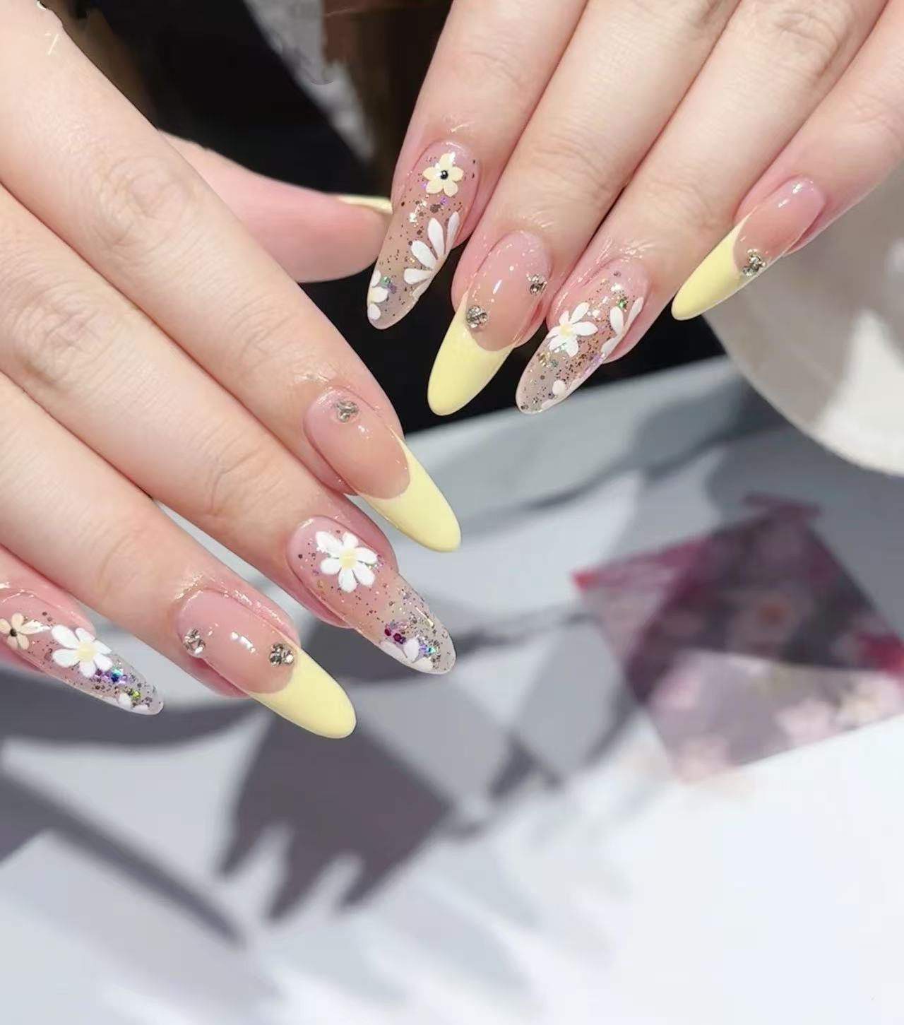 ［小雏菊美甲］纯手工光疗美甲贴片可拆卸穿戴甲