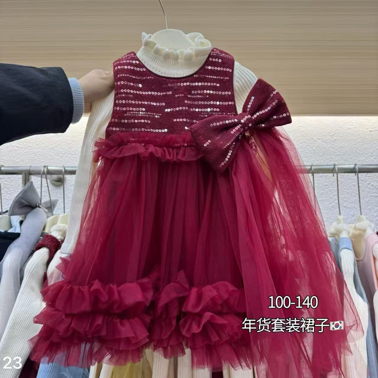 88908秋冬新款女童加绒连衣裙