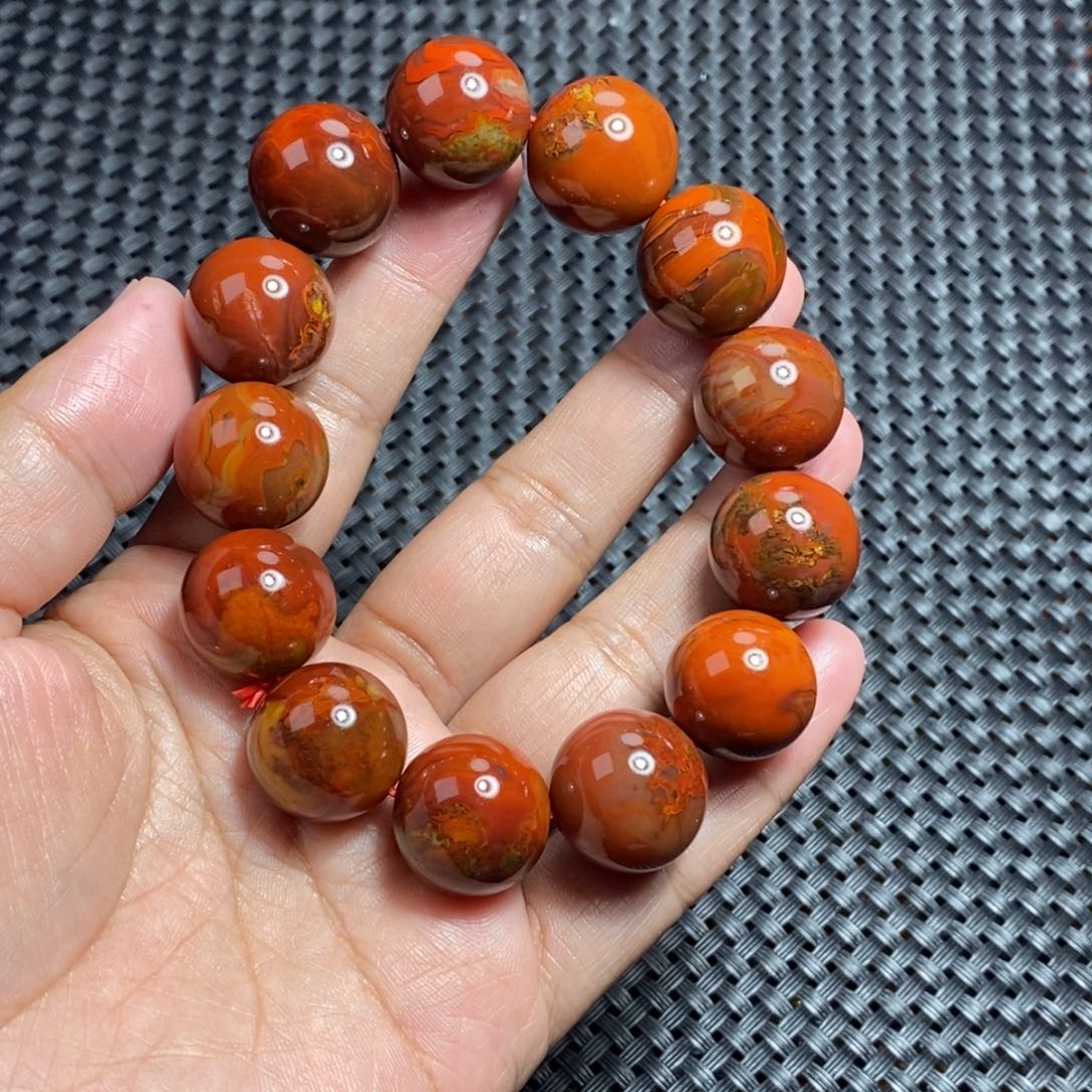 玛瑙/玉髓战国红未镶嵌福*