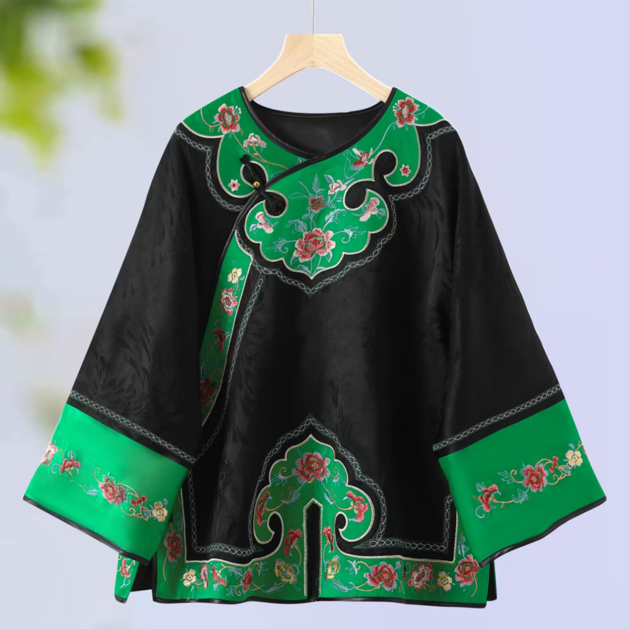 素梦九歌 新中式文艺复古中国风印花重工上衣