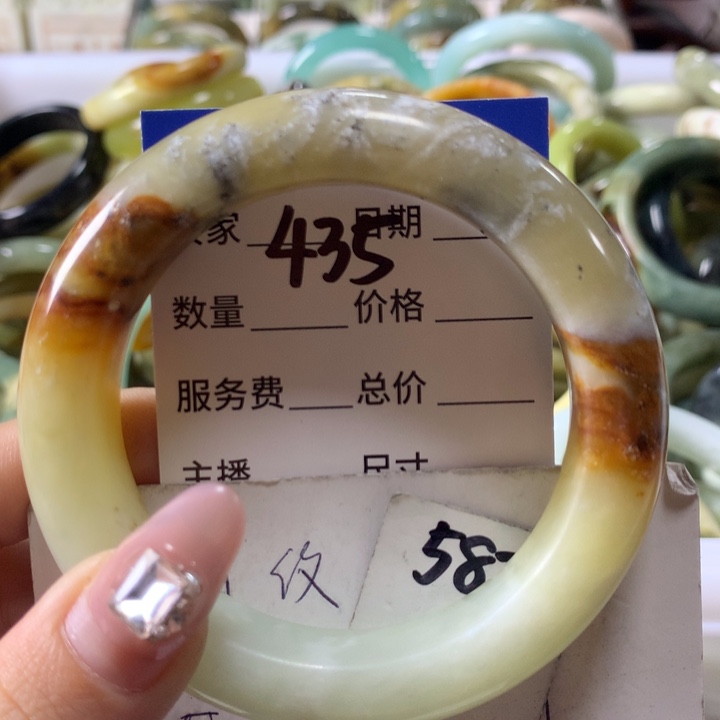 蛇纹石玉手镯未镶嵌435