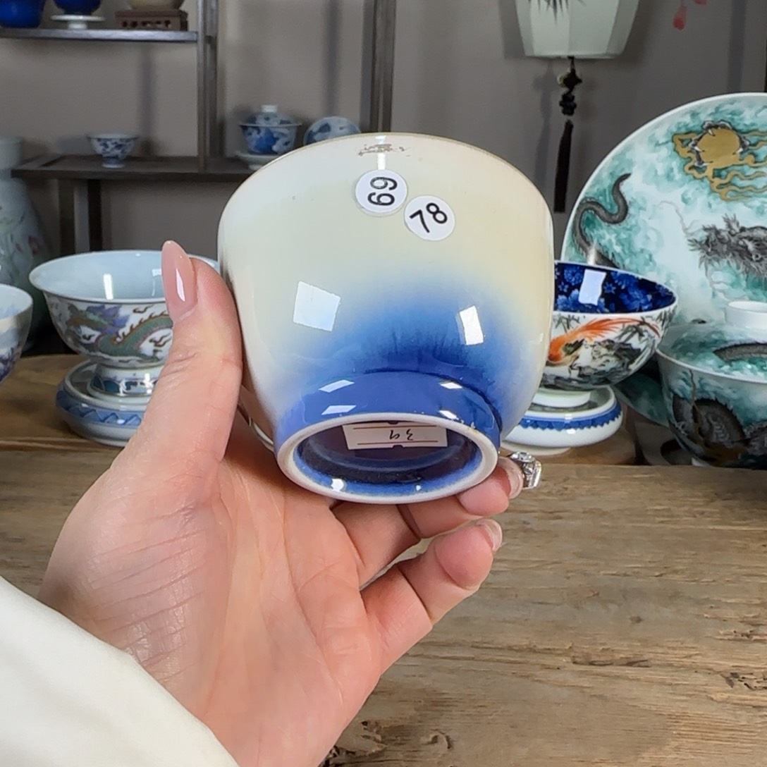 杯景德镇陶瓷柴烧多人