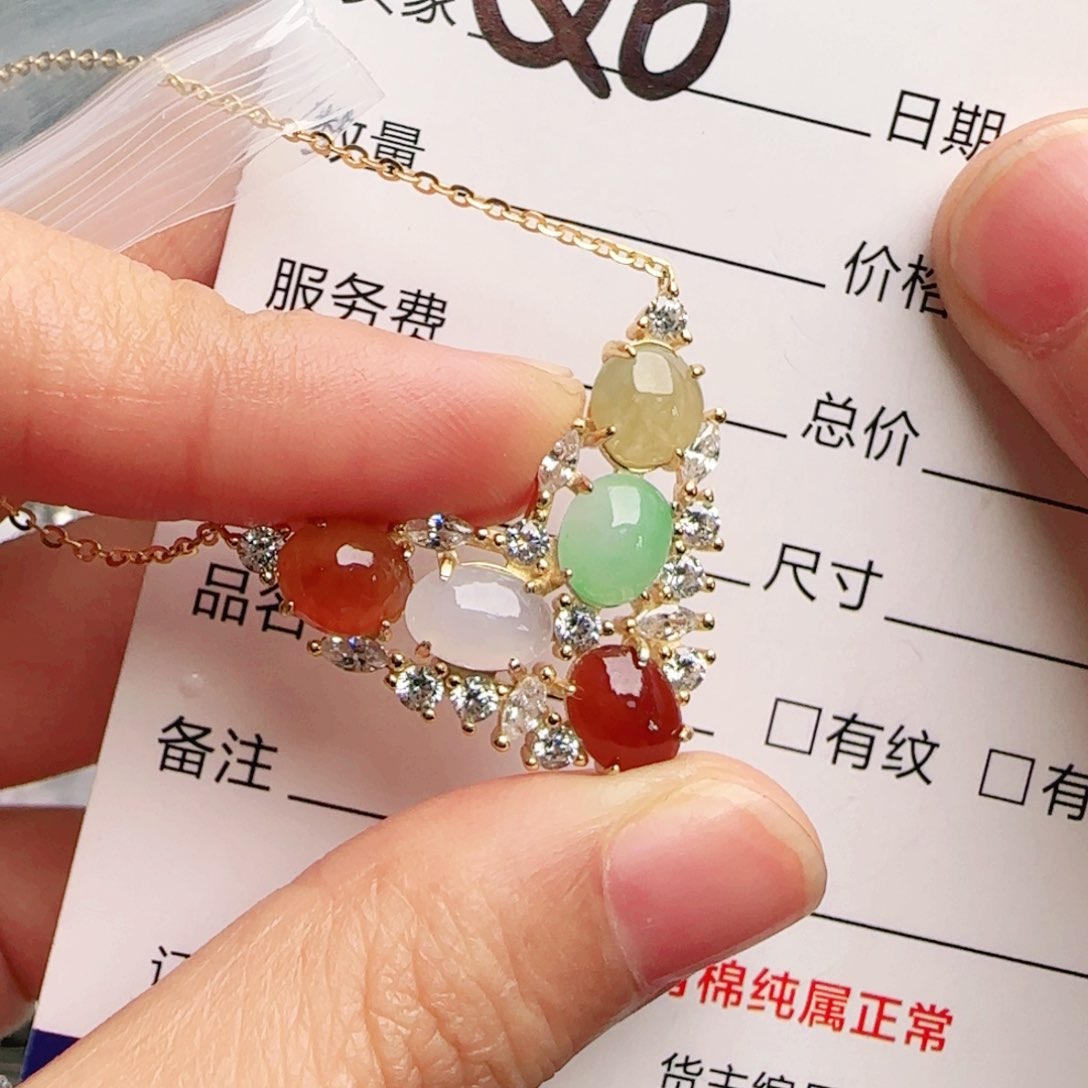 银S925镶嵌手链翡翠