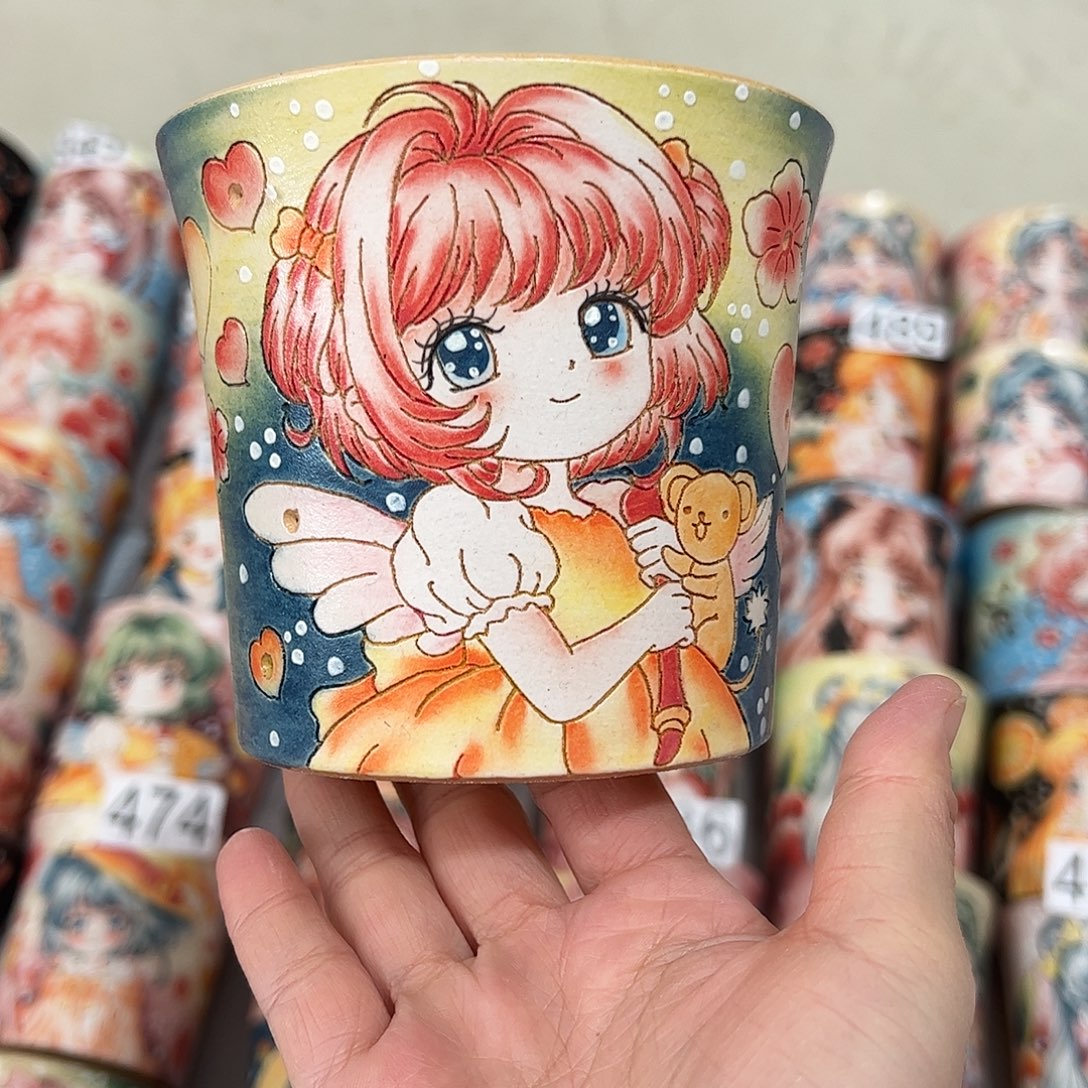 景德镇炫彩手绘口10.5高10