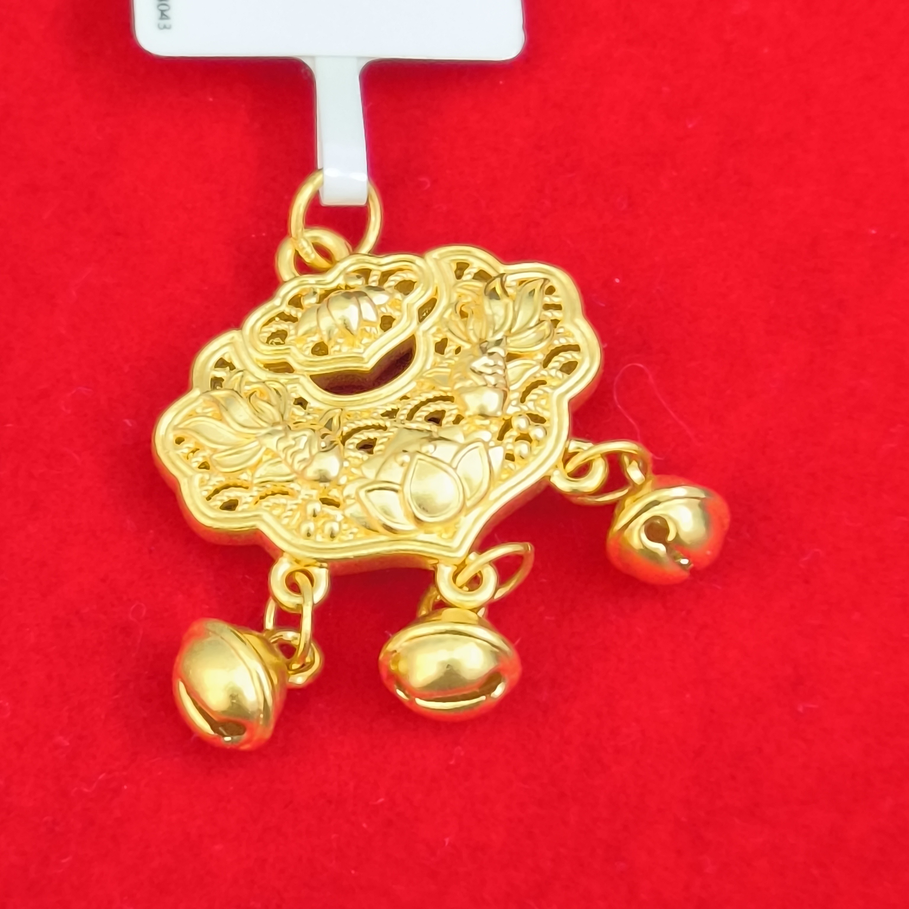 【莹莹专享】足金999 莲花铃铛锁 GP 1.48 攒金有道