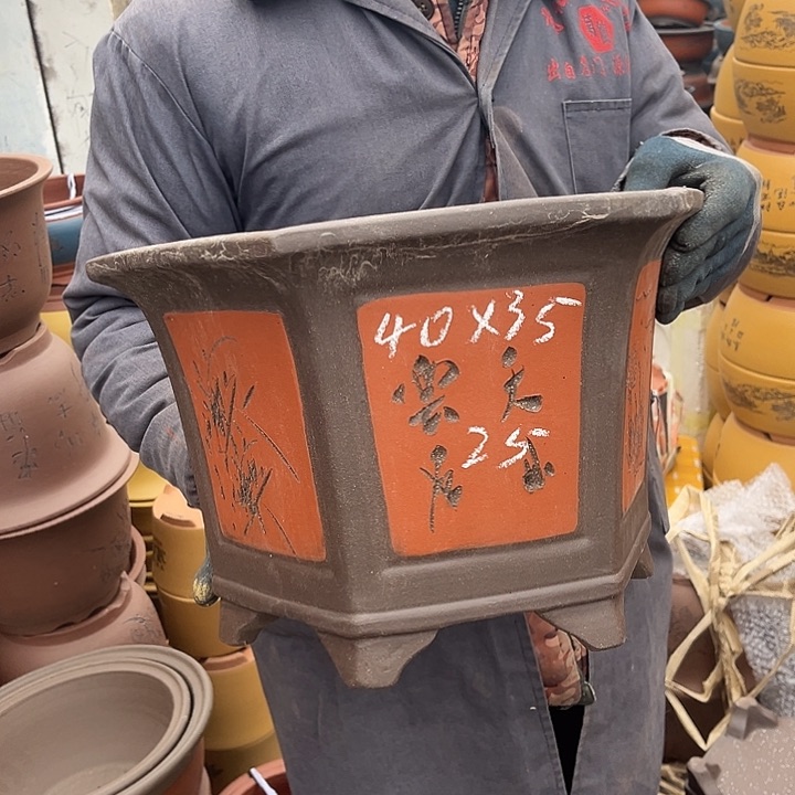 紫砂紫砂花盆也可以