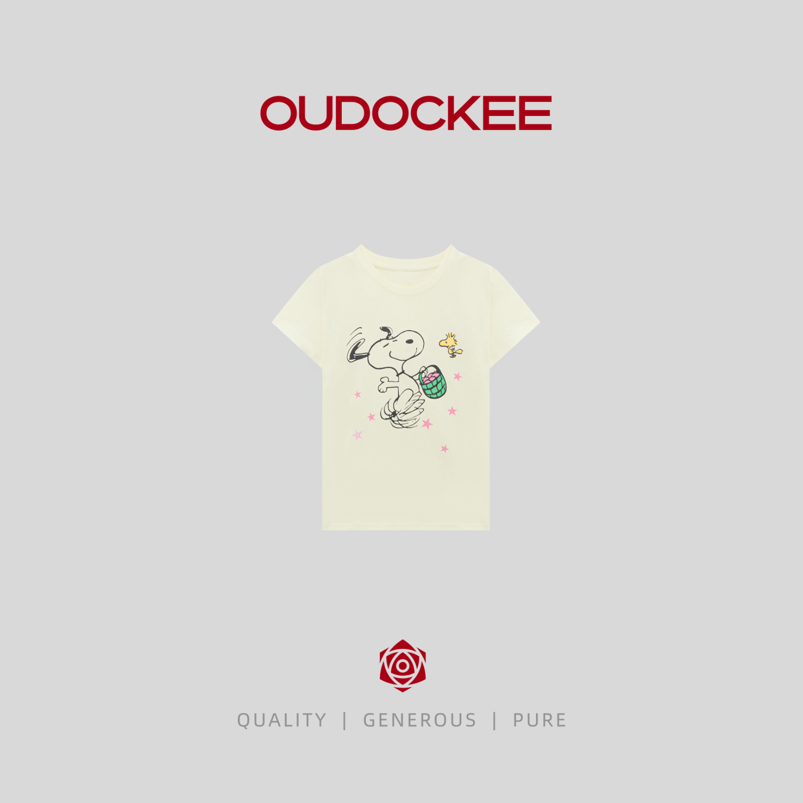 OUDOCKEE 鸥鸥【棉】史努比 短袖上衣夏季印花 TBBE2336T