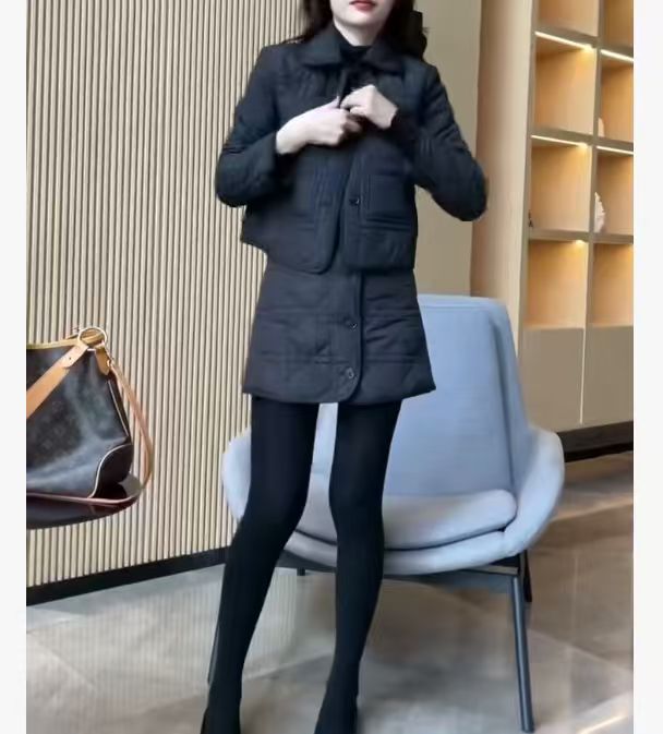 2025秋季厚黑休闲轻奢时尚套装加厚显瘦冬季女装套装MH1022401