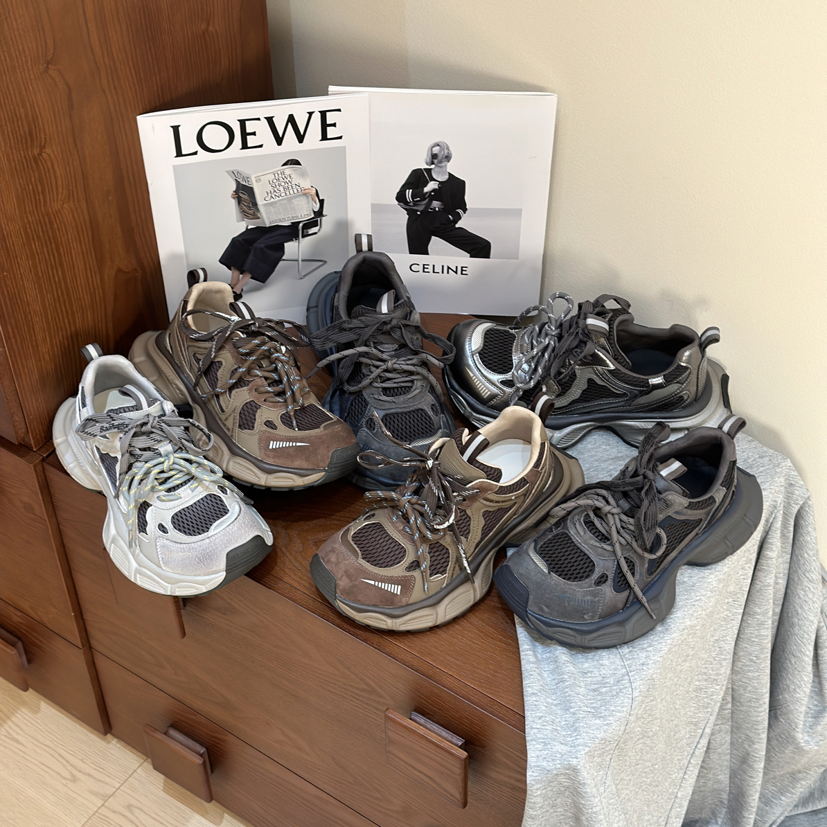 真皮复古做旧厚底增高小怪兽老爹鞋女2025秋季新款休闲百搭运动鞋