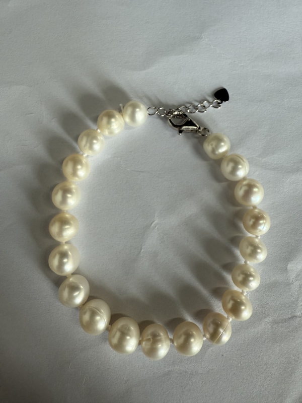 【王公子】淡水珍珠手链/6-7MM/S925银爱心尾链