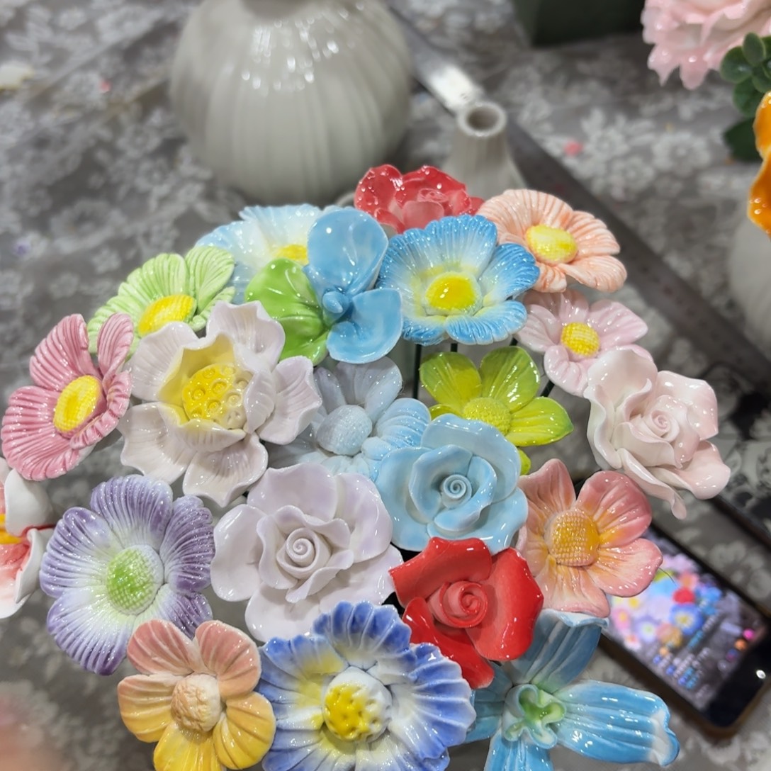 1022 陶瓷花拍满20元发货请勿随意退款