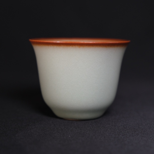 吴远中未名窑未名款豆青陶瓷小铃铛茶杯品茗杯茶具主人杯家用杯