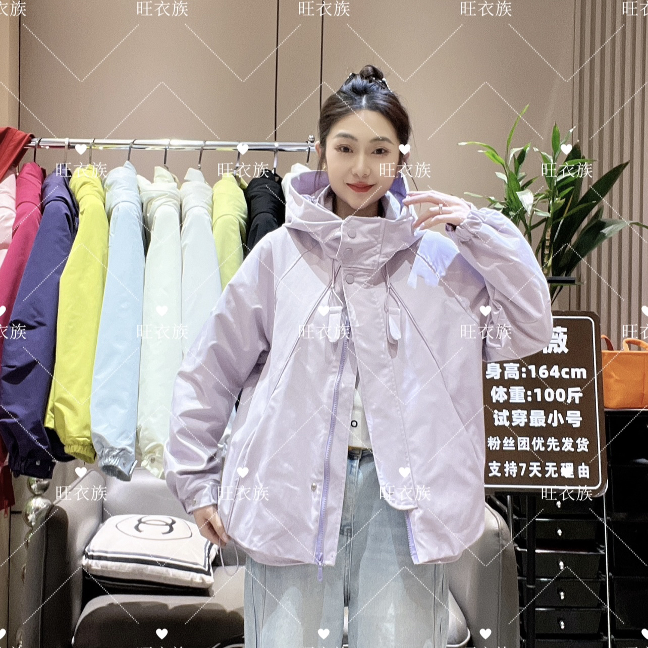 2025秋冬薄棉保暖短外套休闲风衣潮流百搭衣长63夹克外套1513