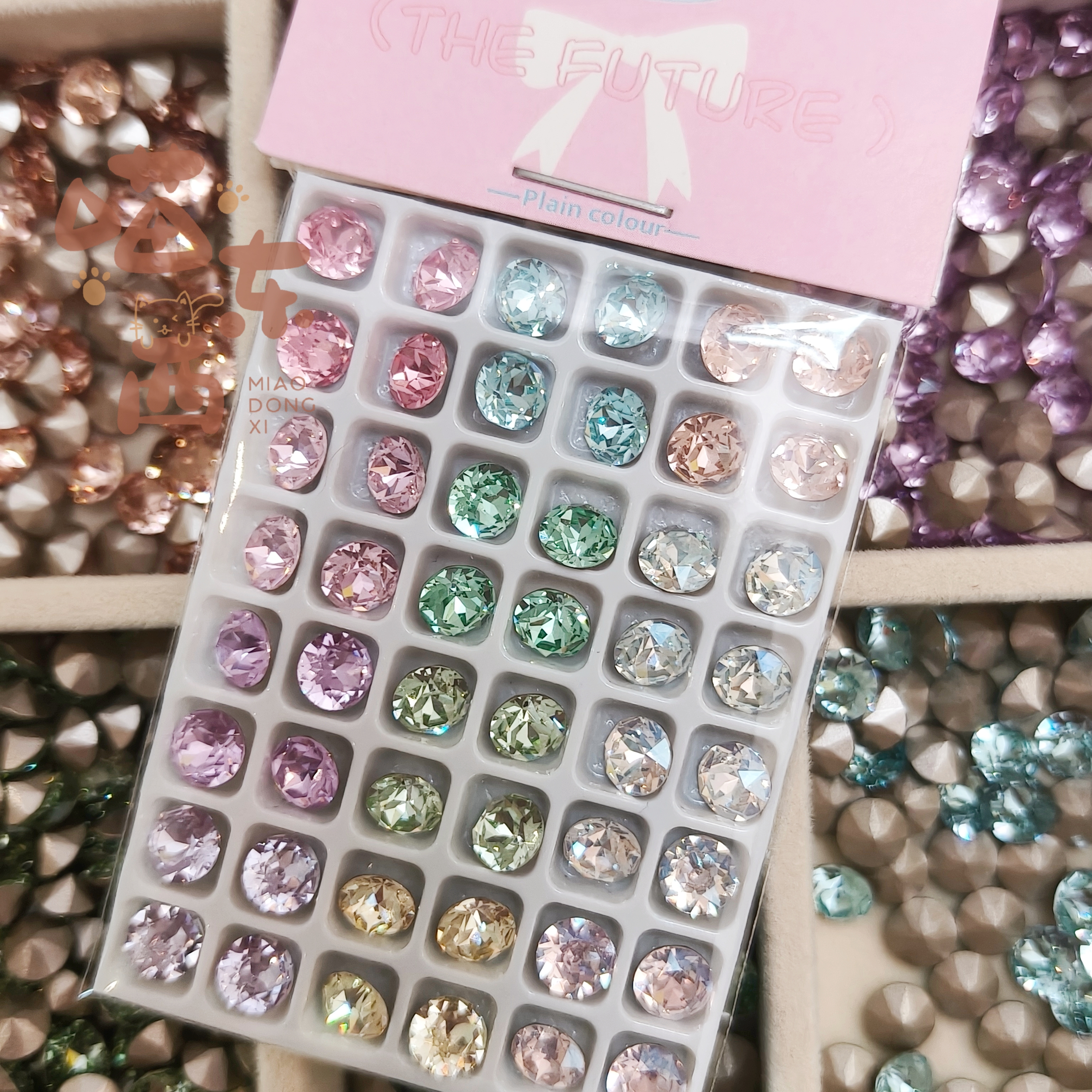 【过板链接】美甲钻k9钻水晶料透底镀底