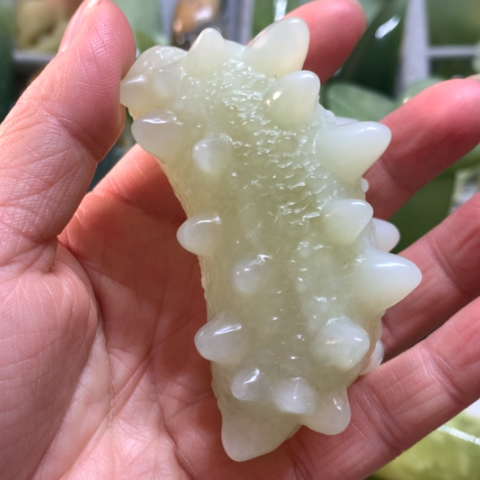 蛇纹石玉未镶嵌手把件